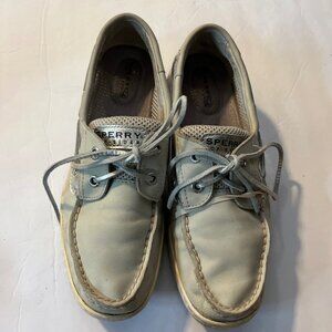 Sperry Top-Sider Bluefish White Leather 2 Eye Deck Boat Shoes Women's 8.5